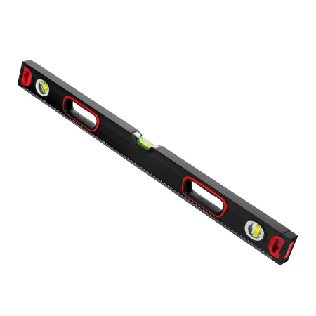 Уровень алюминиевый, усиленный, фрезерованный, 3 глазка, двухкомпонентные рукоятки, 800 мм Matrix цена