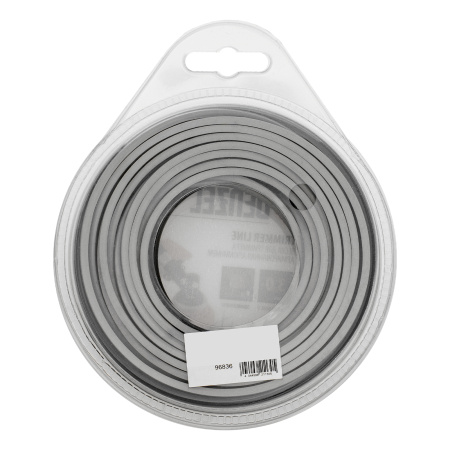 Леска для триммера армированная алюминием квадратная, 3,0мм х 15м, блистер ALUFLEX Denzel цена