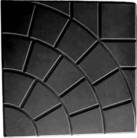 Тротуарная плитка Паутинка 350х350х50 черный