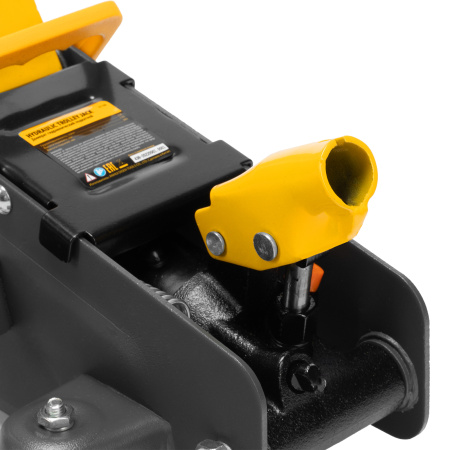 Домкрат гидравлический подкатной с фиксатором, 2,8 т, 135-385 мм Denzel цена