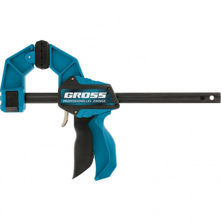 Струбцина реечная, быстрозажимная, пистолетного типа, пошаговый механизм, пластиковый корпус, 450мм Gross цена