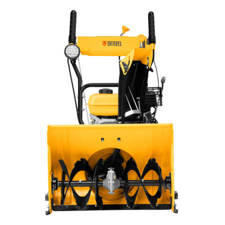 Гибридная снегоуборочная машина с функц. подметания SWB-800, 212 сс, руч. старт, 2 насадки// Denzel
