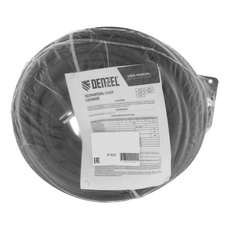 Удлинитель-шнур силовой Top Series, КГТТ, 20м, 3 розетки, 3 x 2,5 мм Denzel цена