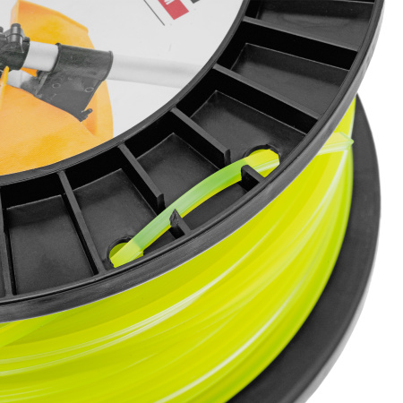 Леска для триммера квадрат, 3,0мм х 111м, на DIN катушке FLEX CORD Denzel цена