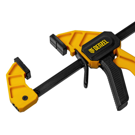 Струбцина F-образная, быстрозажимная, 300 х 55 мм, усиленный нейлоновый корпус Denzel цена