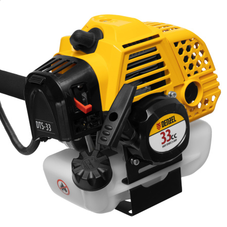Триммер бензиновый DTS-33, 33 см3, неразъемная штанга, состоит из 2 частей Denzel цена