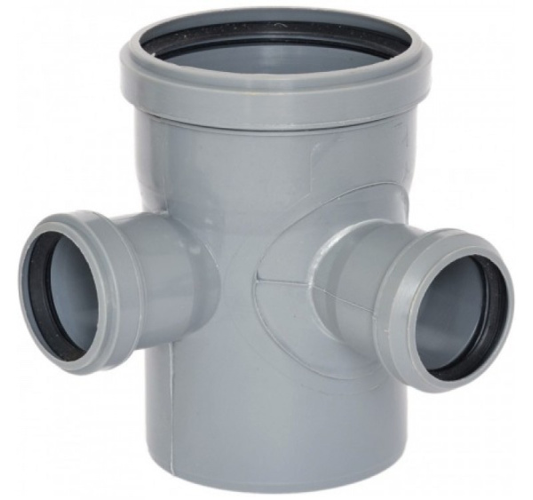 Крестовина двухплоскостная 110х50х50/90 для внутренней канализации ПОЛИТЭК