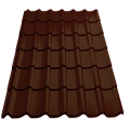 Коричневая металлочерепица Коричневая металлочерепица
