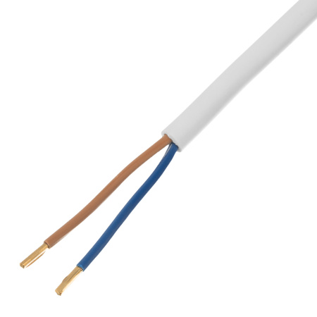 Шнур сетевой Energy Series, ПВС, 3 м, 2 x 1 мм, с неразборной вилкой, белый, Denzel цена