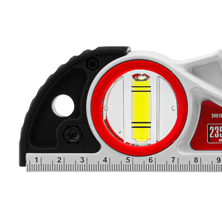 Уровень алюминиевый литой, фрезерованный, 3 глазка, две ударные площадки, 235 мм Matrix цена