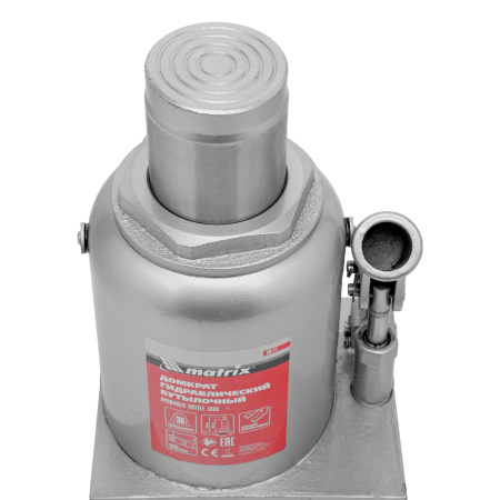 Домкрат гидравлический бутылочный, 30 т, h подъема 244-370 мм Matrix цена