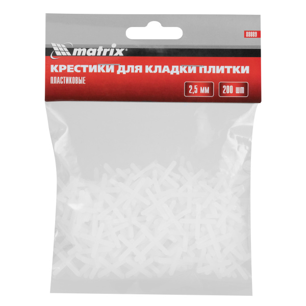 Крестики, 2.5 мм, для кладки плитки, 200 шт Matrix цена