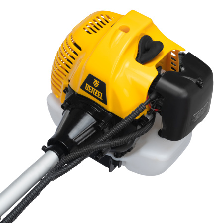 Триммер бензиновый DT-43E, 43 см3, неразъемная штанга, электростартер, состоит из 2 частей Denzel цена