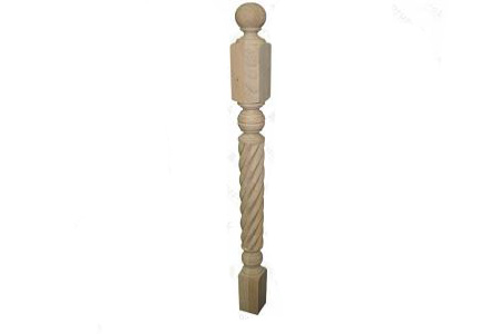 Начальный столб из бука №8 100х100х1200 мм АА