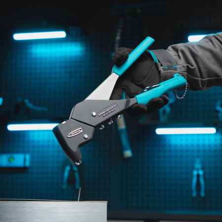 Заклепочник литой, усиленный, поворотный 0-360 град, заклепки 2.4-4.8 мм Gross цена