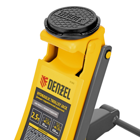 Домкрат гидравлический подкатной, 2,5 т, 85-430 мм, быстрый подъем, низкий подхват, проф. Denzel цена