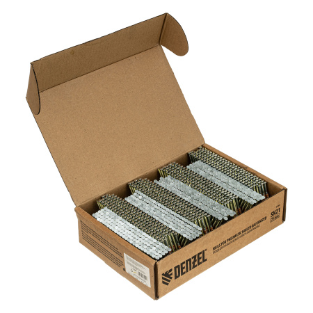 Гвозди для пнев. нейлера (оцинк.) длина - 75 мм, диам. - 3,05 мм, 2000 шт. Denzel цена