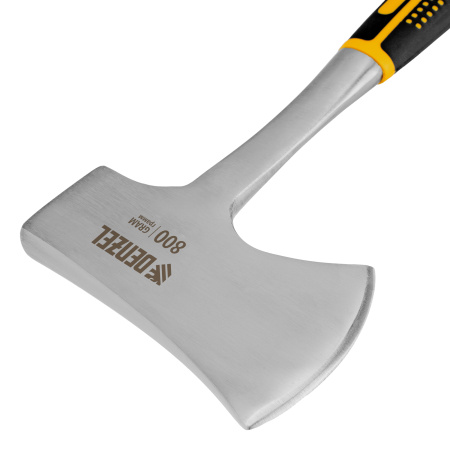 Топор цельнометаллический, 800 г, двухкомпонентная обрезиненная рукоятка, прямой хват Denzel цена