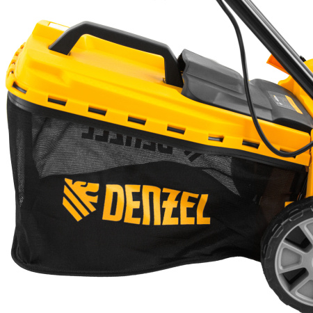 Газонокосилка электрическая GM-1600, 1600 Вт, ширина 36 см, 3 уровя, травосборник 35 л. Denzel цена