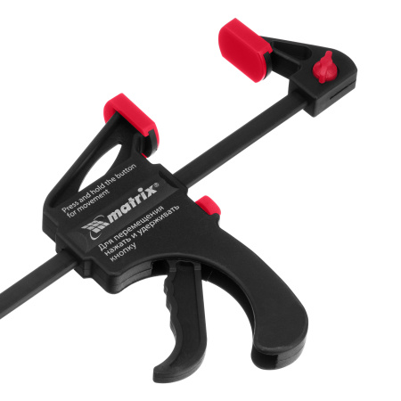 Струбцина универсальная, быстрозажимная, F-образная, 450 х 565 х 45 мм, пластиковый корпус Matrix цена