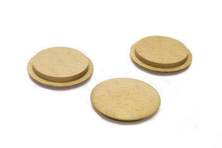 Заглушка деревянная Бук d-50х60 мм. 3 шт/упак.