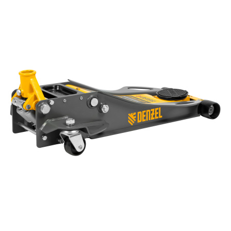 Домкрат гидравлический подкатной, 3 т, 75-500 мм, быстрый подъем, низкий подхват, проф. Denzel цена