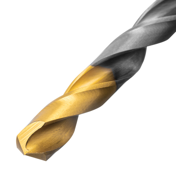 Набор сверл по металлу, 1-10 мм, Р6М5-TiN, Golden Tip, 10 шт Denzel