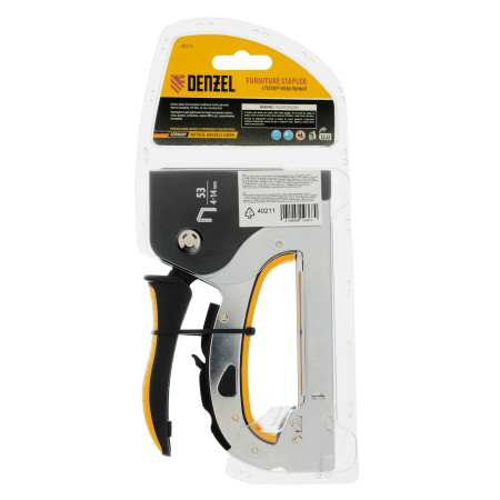 Степлер мебельный, стальной корпус, быстрая загрузка, регул. силы удара, тип 53, 4-14 мм Denzel цена