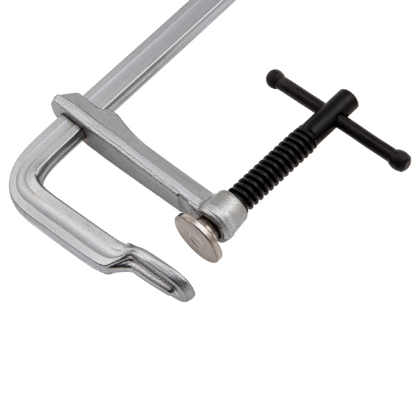 Струбцина F-образная, 100x400мм, кованая Denzel цена