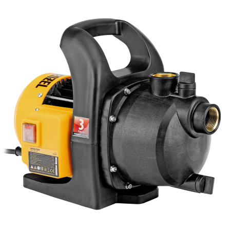 Садовый поверхностный насос GPL600, 600 Вт, 3000 л/ч, подъем 35 м, пластик Denzel