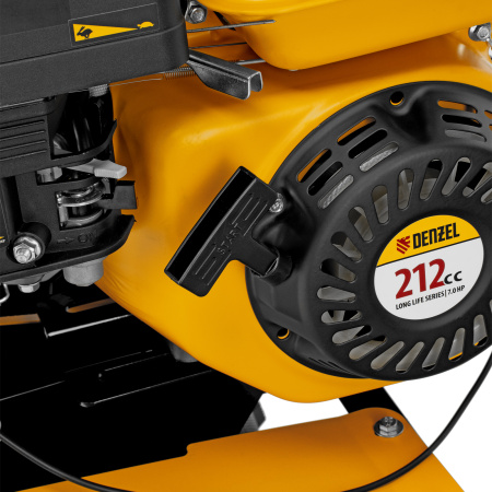 Мотоблок DPT-270SB, 7 л.с., ремен.сцеп, фрез 3х4, ШОМ, без колес, передачи 2В/1Н Denzel