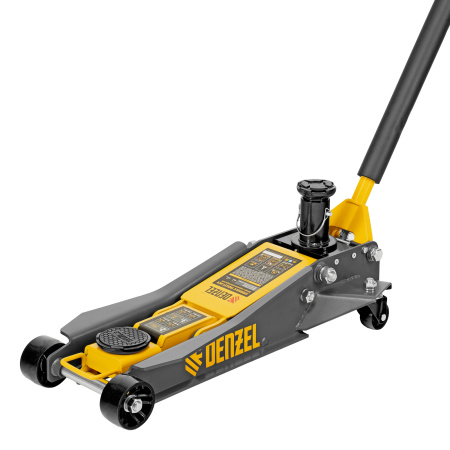 Домкрат гидравлический подкатной, 2/3 т, 98-770 мм, быстрый подъем, низ. подхват, проф, SUV Denzel цена