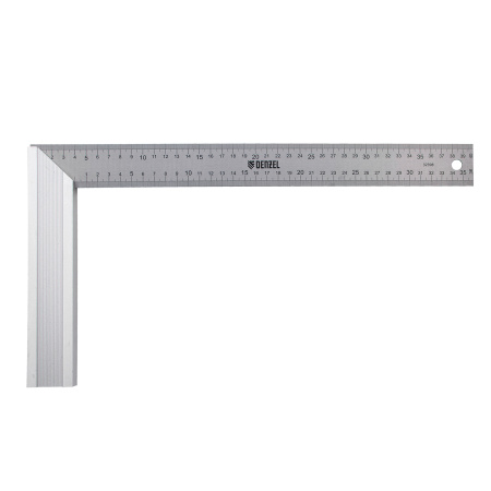 Угольник стальной 400 мм, нержавеющая сталь, градуировка, алюминиевое основание Denzel цена