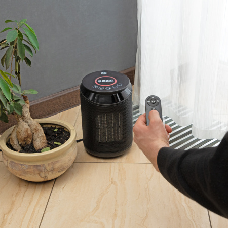 Тепловентилятор керамический DTFC-2000X, 2 кВт, wi-fi, пульт, динамик, вращение, 3 реж. Denzel