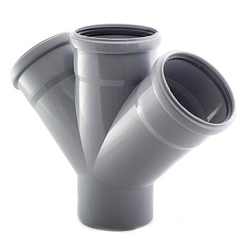 Крестовина одноплоскостная 110х110х110/45 для внутренней канализации ПОЛИТЭК