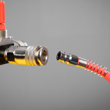 Шланг спиральный воздушный, 10 м, с быстросъемными соединениями Matrix цена