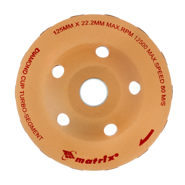 Чашка алмазная зачистная, 125 мм, турбо-сегментная Matrix