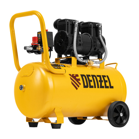 Компрессор безмасл. малошумный DLP-1500/50, 1,5 кВт,50 л, 2850 об/мин, 250 л/мин Denzel