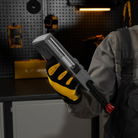 Степлер мебельный, пластиковый корпус, тип 53, 6-14 мм, тип 300, 15 мм, тип 500, 15 мм Denzel цена