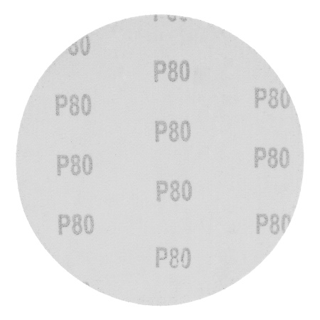 Круг абразивный на ворсовой подложке под "липучку", P 80, 150 мм, 5 шт Matrix