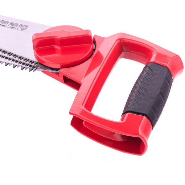 Ножовка по дереву 3 в одном: ножовка, 3 рабочих полотна, металлическая обрезиненная рукоятка Matrix цена