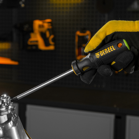 Отвертка PZ3x150 мм, CrV, трехкомпонентная рукоятка Denzel