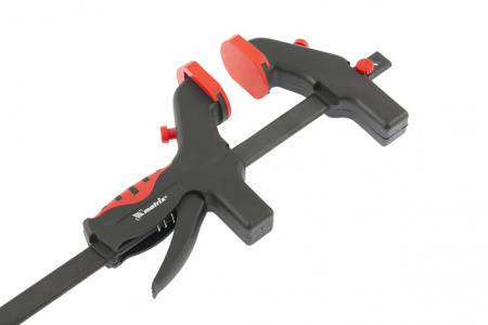 Струбцина универсальная F-образная, 450 х 765 х 90 мм, пластмассовый корпус Matrix цена