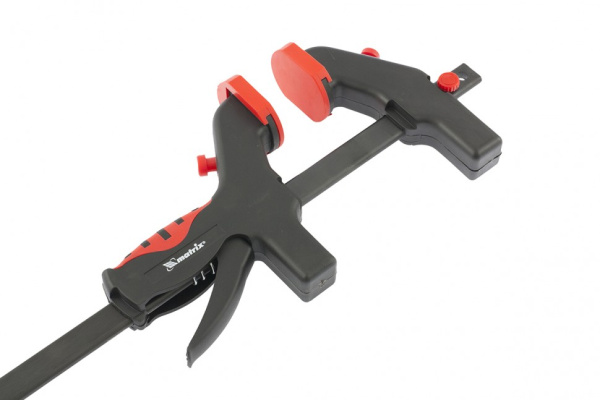 Струбцина универсальная F-образная, 450 х 765 х 90 мм, пластмассовый корпус Matrix цена