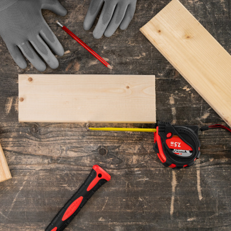 Рулетка Status Magnet 3 fixations,7,5 м х 25 мм,обрезиненный корпус,зацеп с магнитом Matrix цена