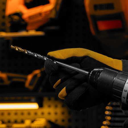 Сверло спиральное по металлу 7,0 х 156 мм, Р6М5, Golden Tip, удлиненное Denzel