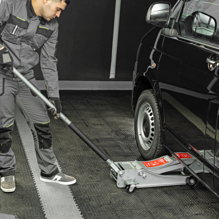 Домкрат гидравлический подкатной профессиональный, быстрый подъем, 3,5т Low Profile, Quick Lift, 100-535 мм, проф Matrix цена