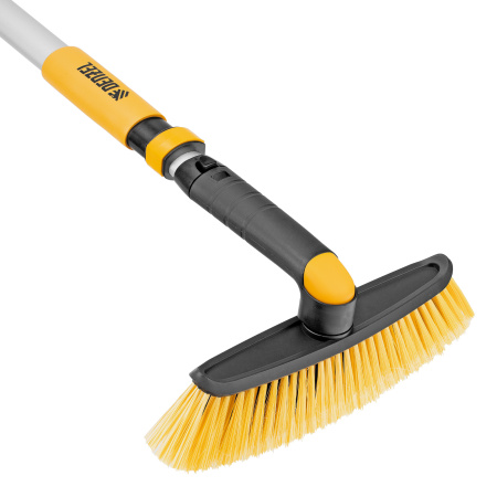 Щетка-сметка со скребком, телескоп, поворотная голова, 750-1120 мм Denzel цена