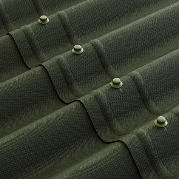 Кровельный лист Ондулин зеленый 1,95х0,95 м 3 мм