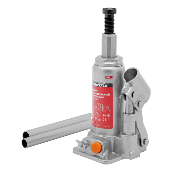 Домкрат гидравлический бутылочный, 2 т, h подъема 158-308 мм Matrix